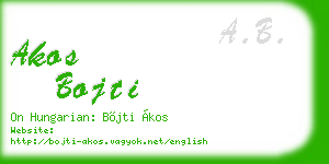 akos bojti business card